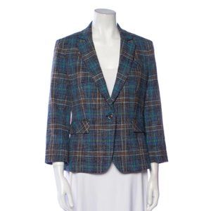 Veronica Beard Plaid Martel Dickey Jacket, Blue, Women's, 6